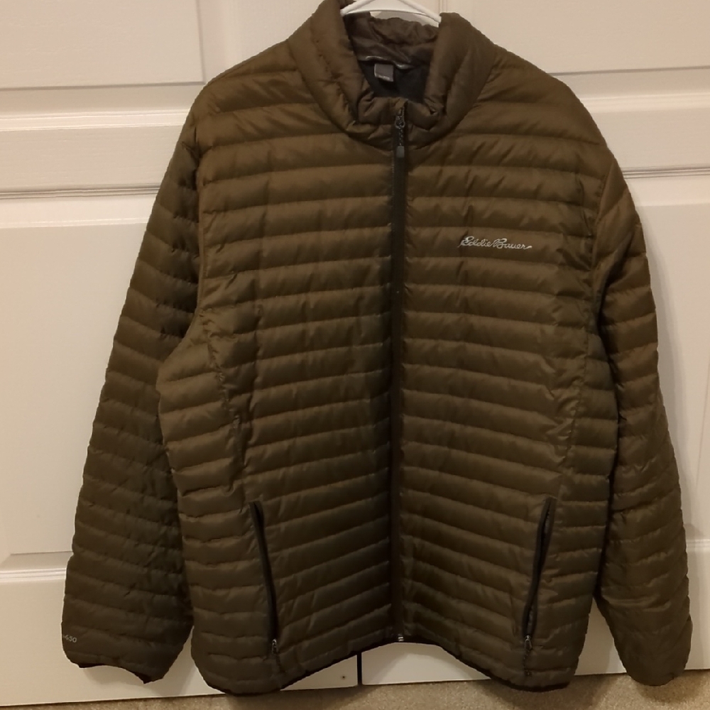 Eddie Bauer Men's Olive Puffer Jacket